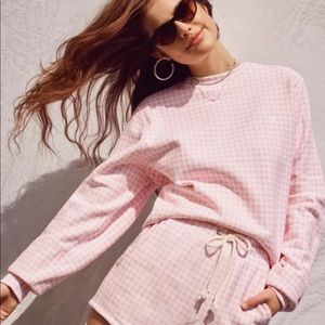 Champion + HVN UO pink gingham set